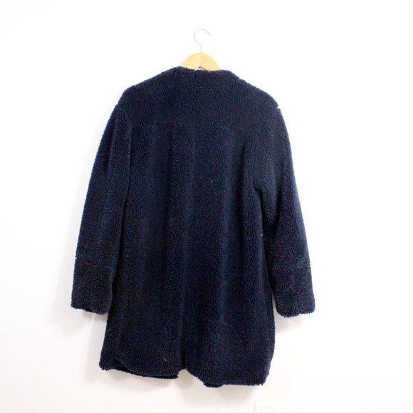*Gap Navy  Teddy Long Coat - Picture 6 of 7